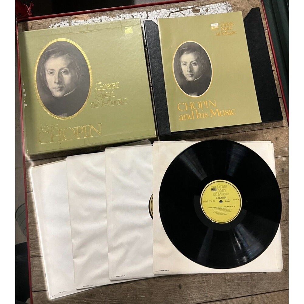 Time Life Great Men Of Music Frédéric Chopin 4 LP Box Set Vinyl Records w/Book